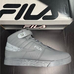 Fila Men's Charcoal and Light Gray High-Top Sneakers